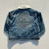 circle denim boa blouson