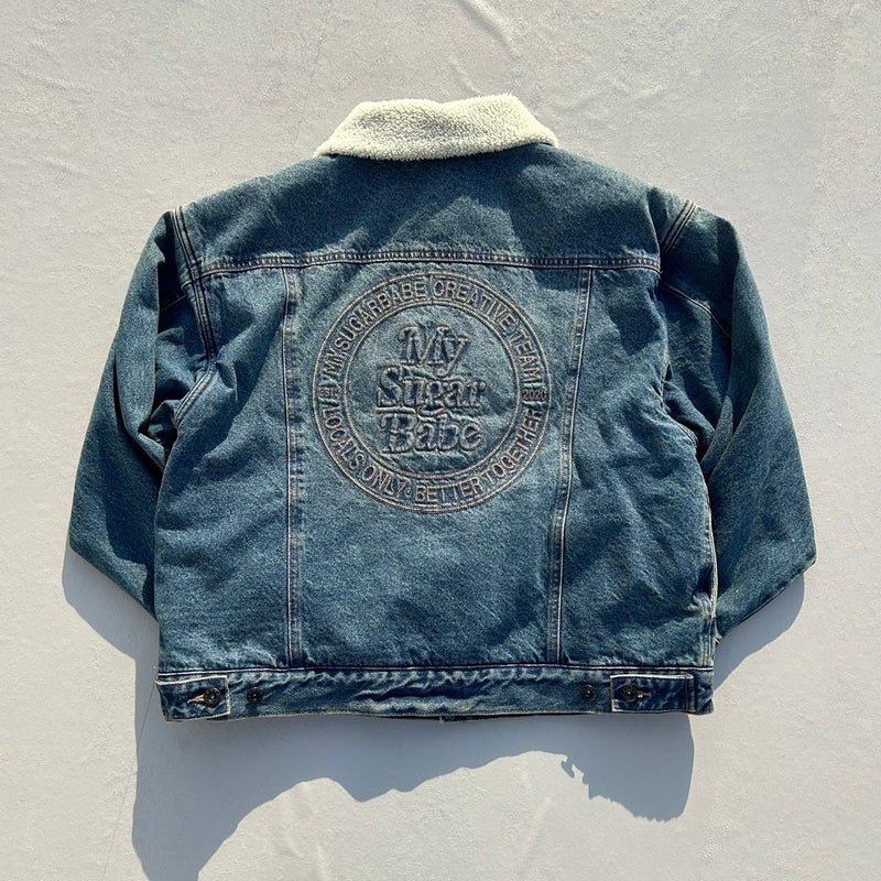 Circle Denim Boa Blouson