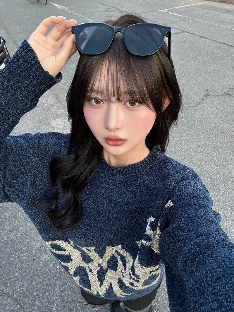 Universal lame jacquard knit