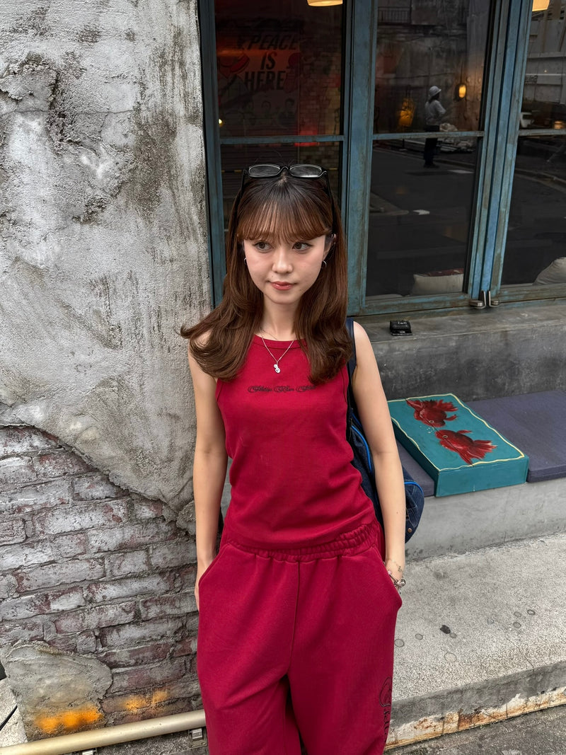 CURSIVE RIB TANKTOP – YZ