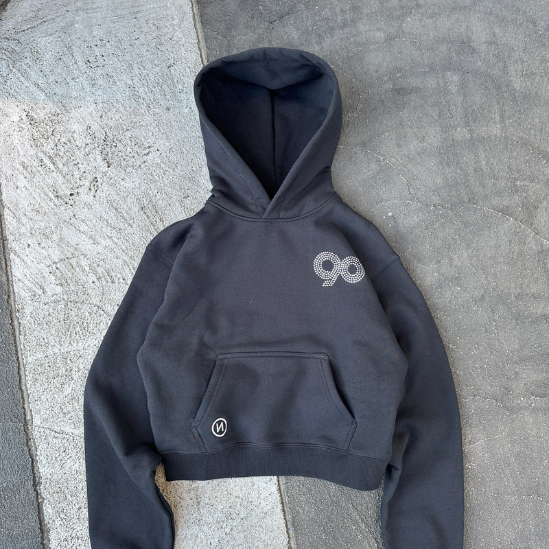 90 Logo Original Cropped Hoodie 【9090 girl】