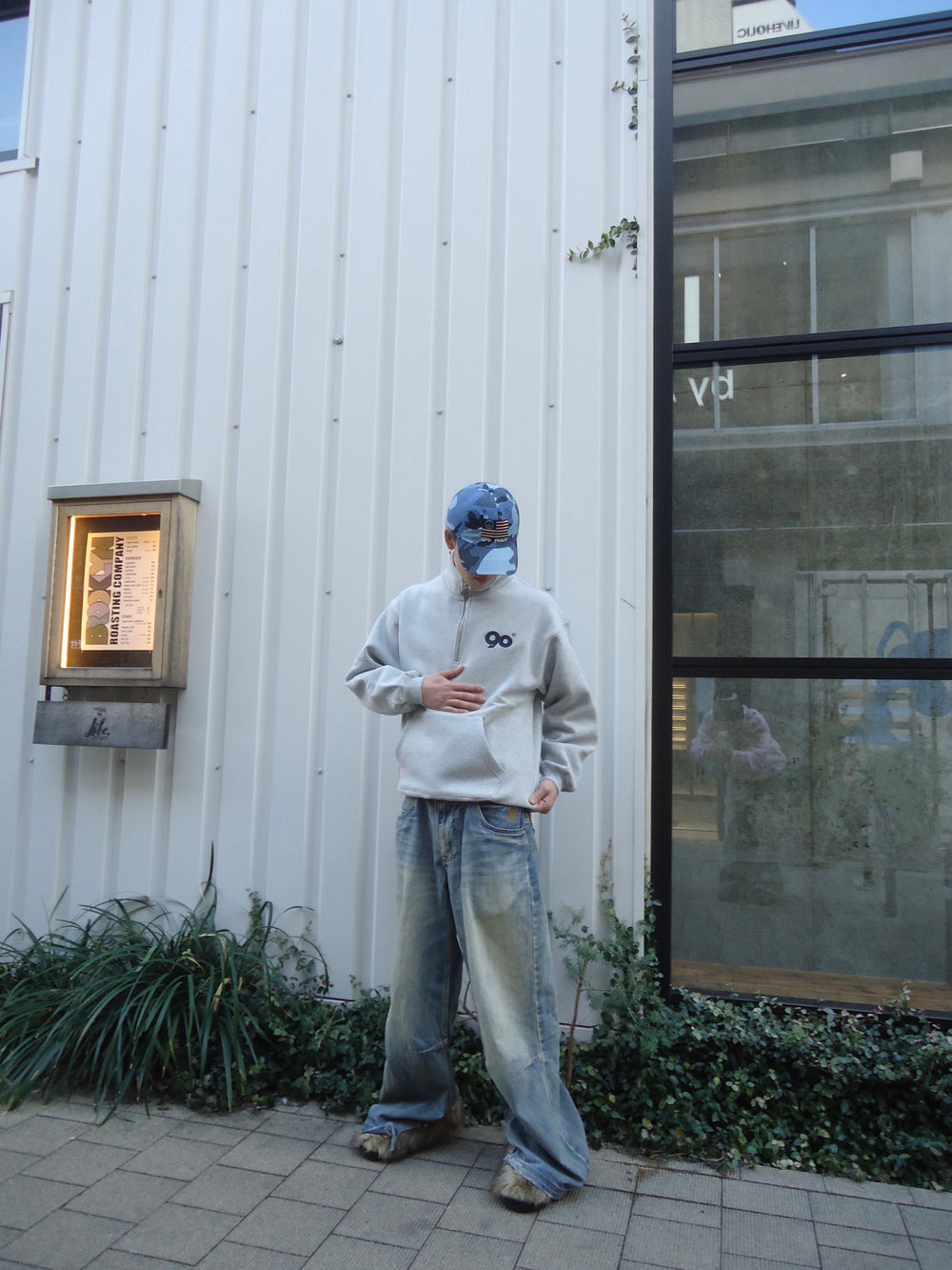 90 Logo Half-zip Sweat – YZ