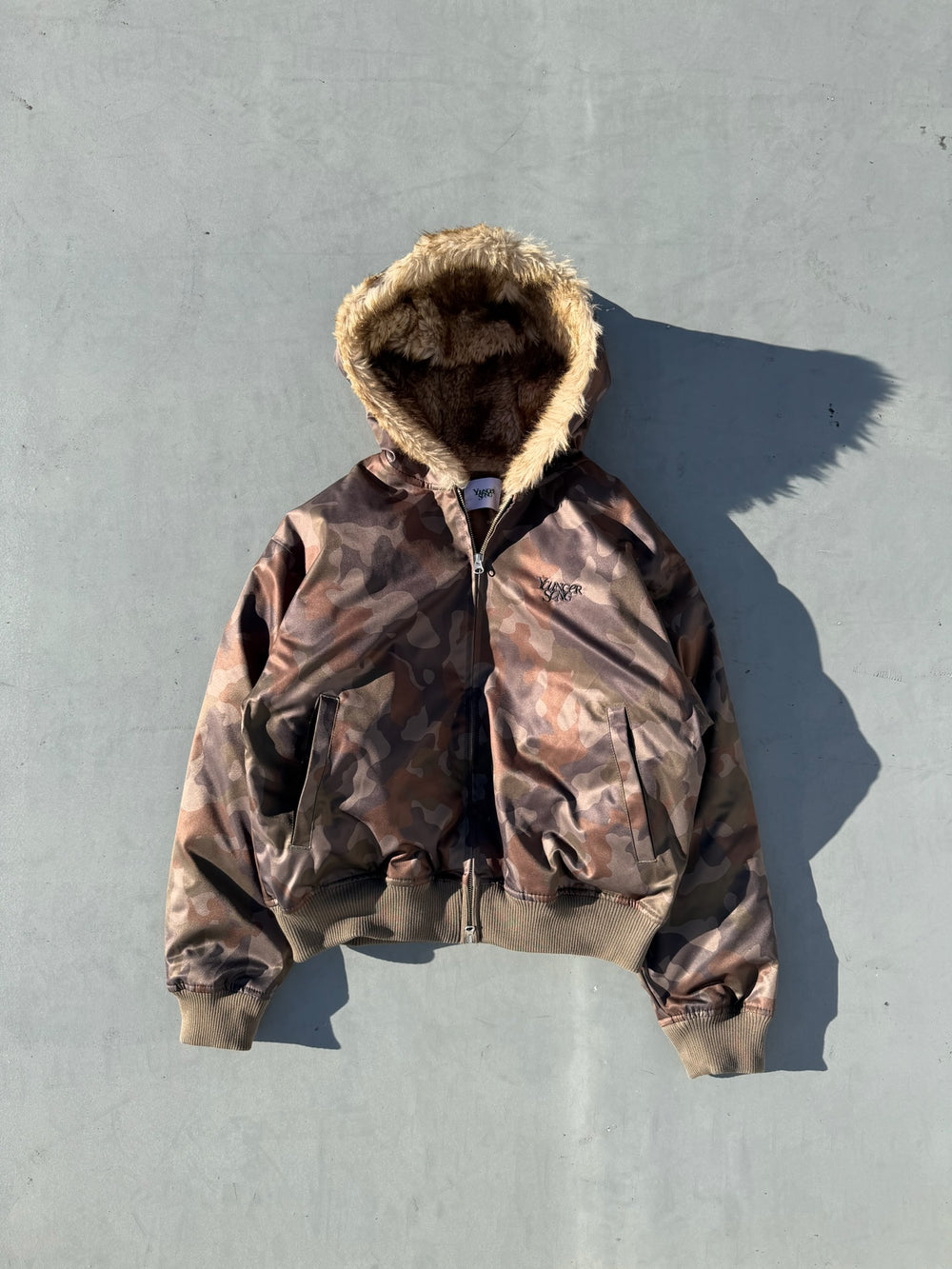 Fur puffer hooded jacket – YZ