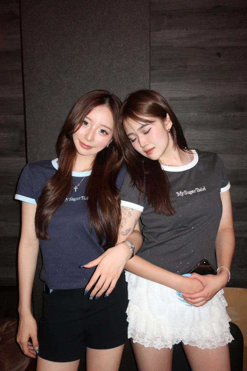 글리터 링거 티셔츠 