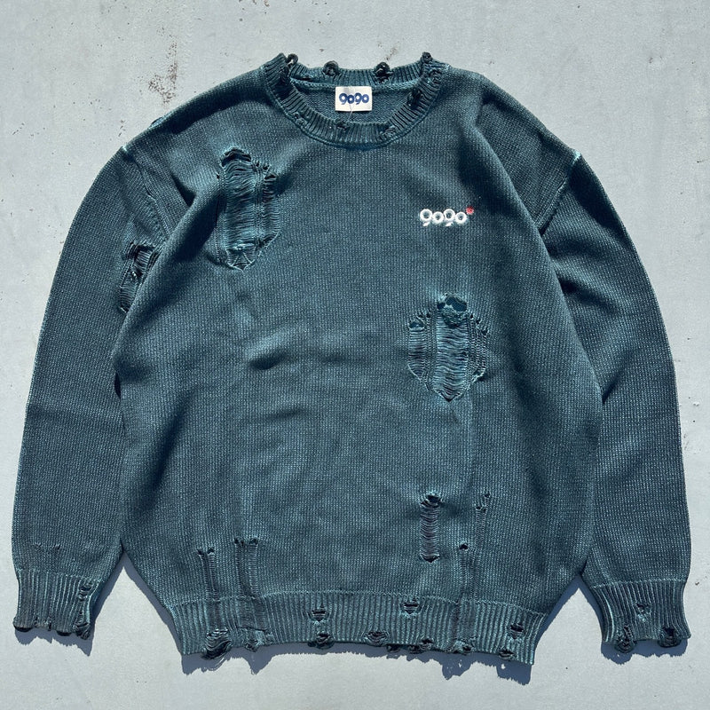 9090 OG徽標Boro Crewneck編織