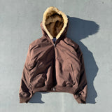 毛絨絨連帽羽絨夾克 