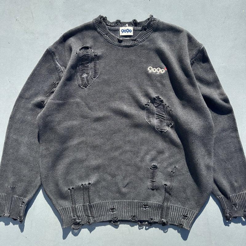 9090 OG徽標Boro Crewneck編織