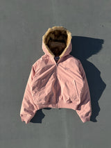 毛絨絨連帽羽絨夾克 