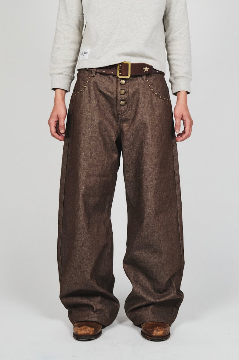 パンツ BADWAY Leopard straight denim pants Leopard straight denim pants – YZ
