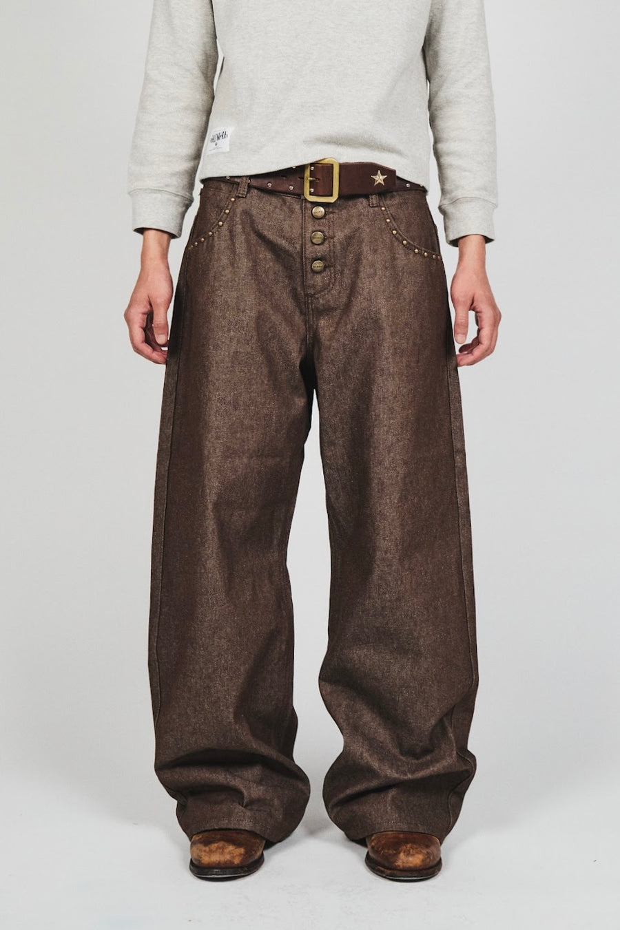 Leopard straight denim pants – YZ