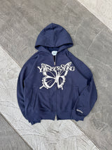 正面蝴蝶標誌拉鍊連帽衫 