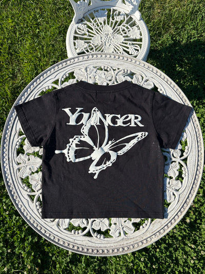Butterfly logo glitter assortment ss 티 