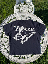 Butterfly logo glitter assortment ss 티 