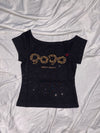 OG Logo Off Shoulder Glitter Tee