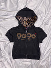 OG Logo Glitter Half Zip Hoodie