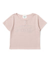 yung logo rhinestone fit thermal henley short-sleeve tee 