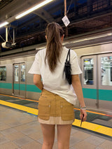 FOLDED DENIM SKIRT