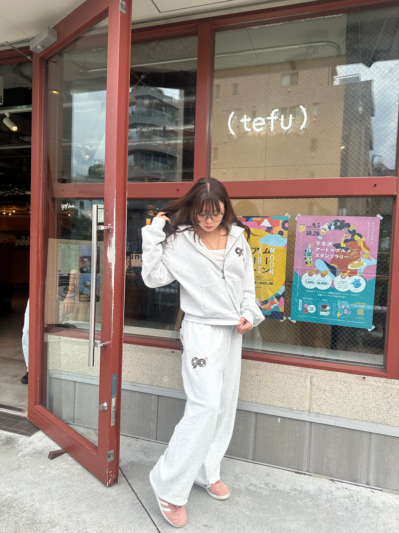 90 Logo Flower Zip Hoodie 