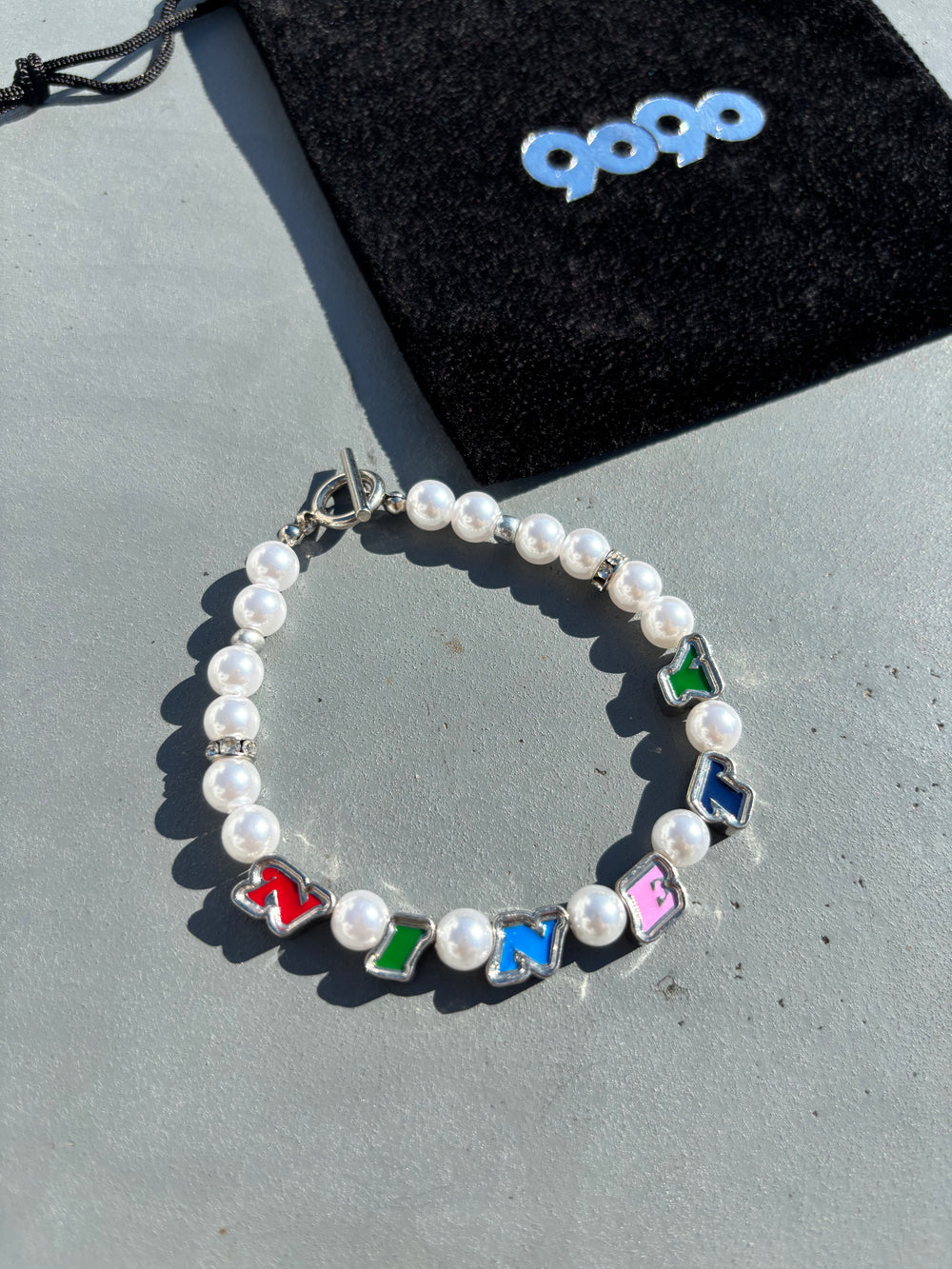 NINETY Logo Perl Bracelet – YZ NINETY Logo Perl Bracelet – YZ