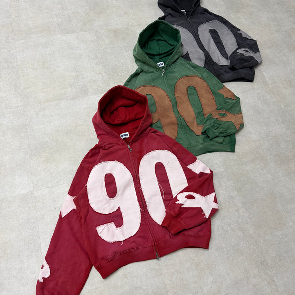 Numbering With Star Logo Zip Hoodie – YZ