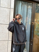 チェーンピグメントフーディ 