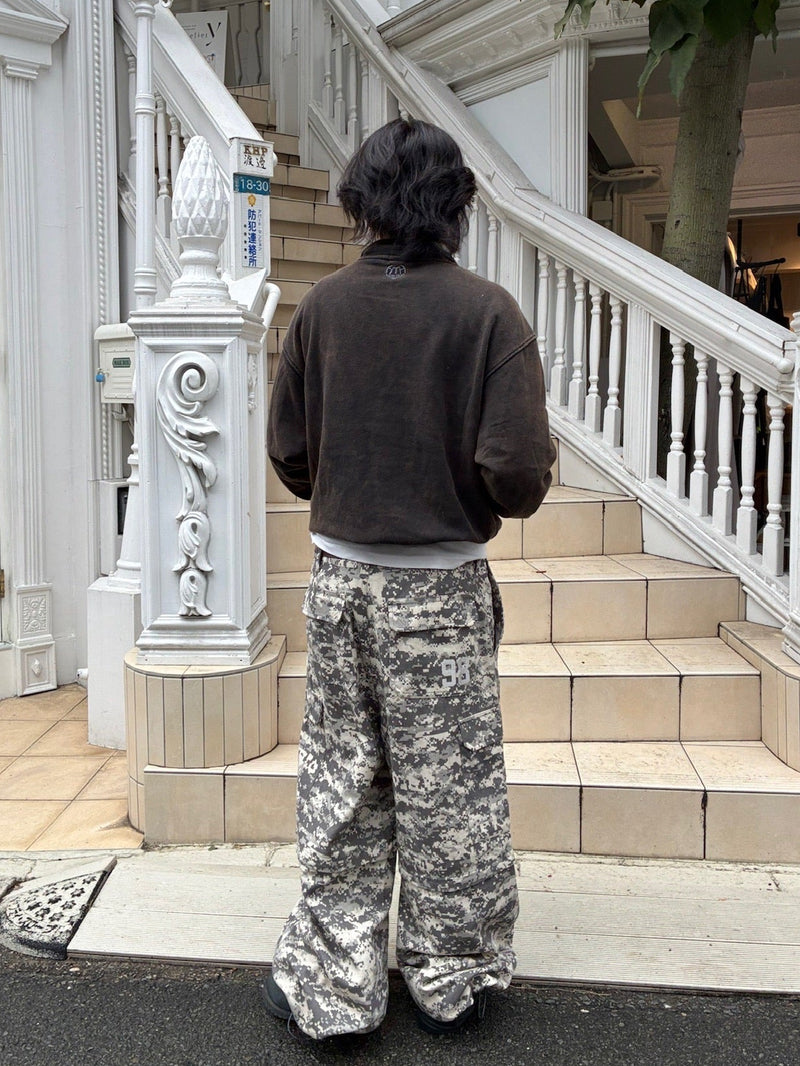 98vintage logo half zip