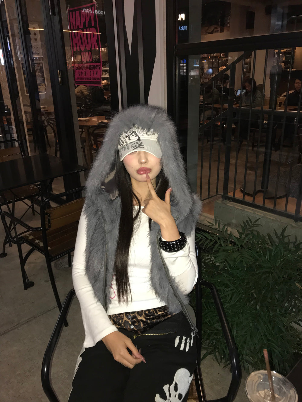 Faux Fur Hood Vest – YZ