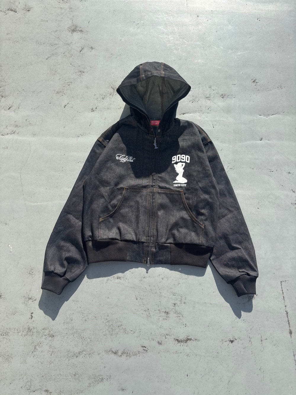 Sexy Logo Denim Zip Hoodie – YZ