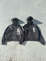 Sexy Logo Denim Zip Hoodie 