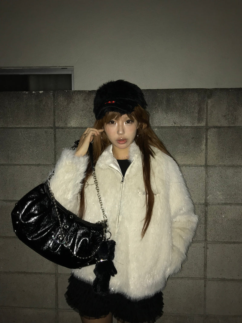 나인티 걸 오버 퍼 아우터 