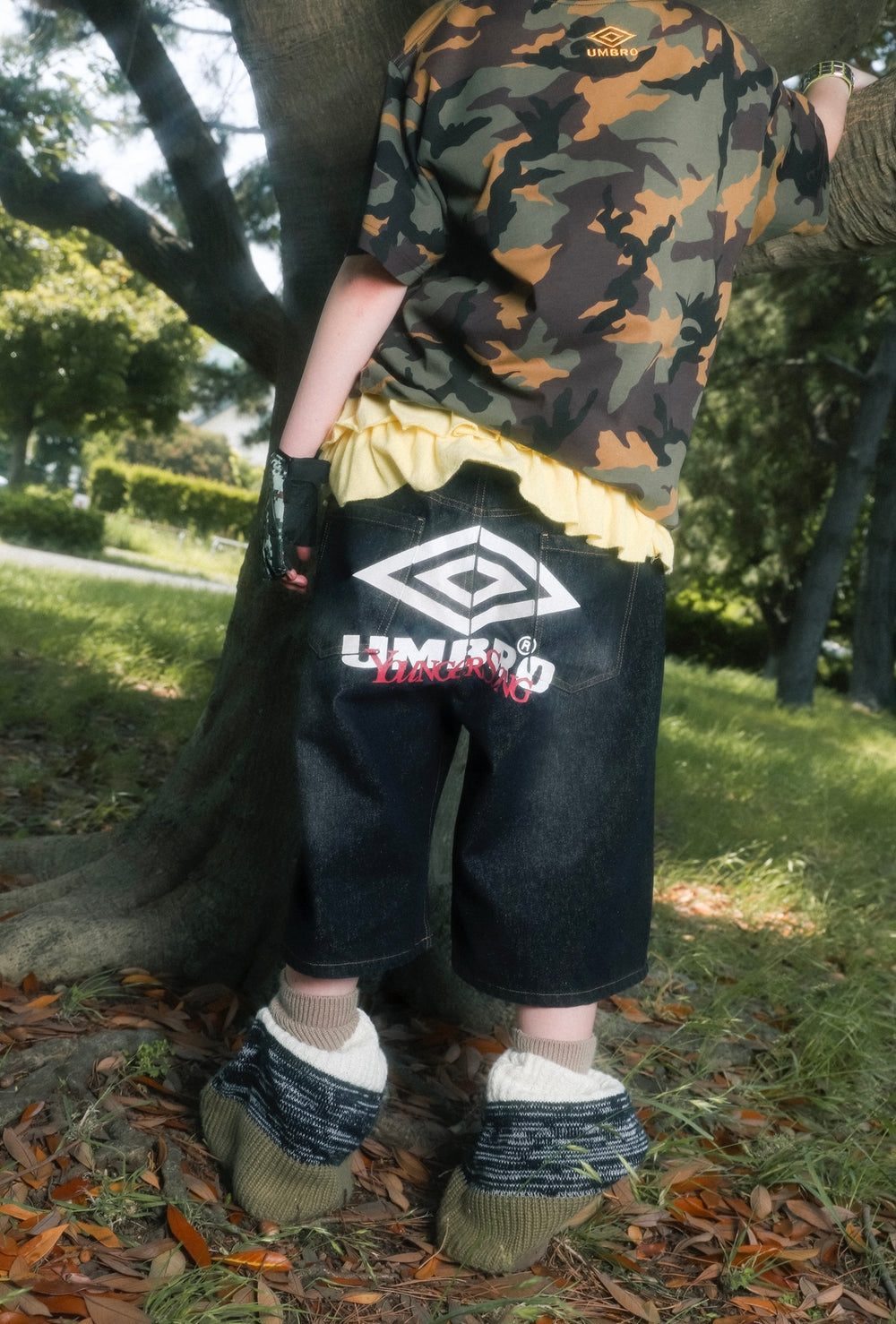 umbro × Younger Song wide jorts – YZ