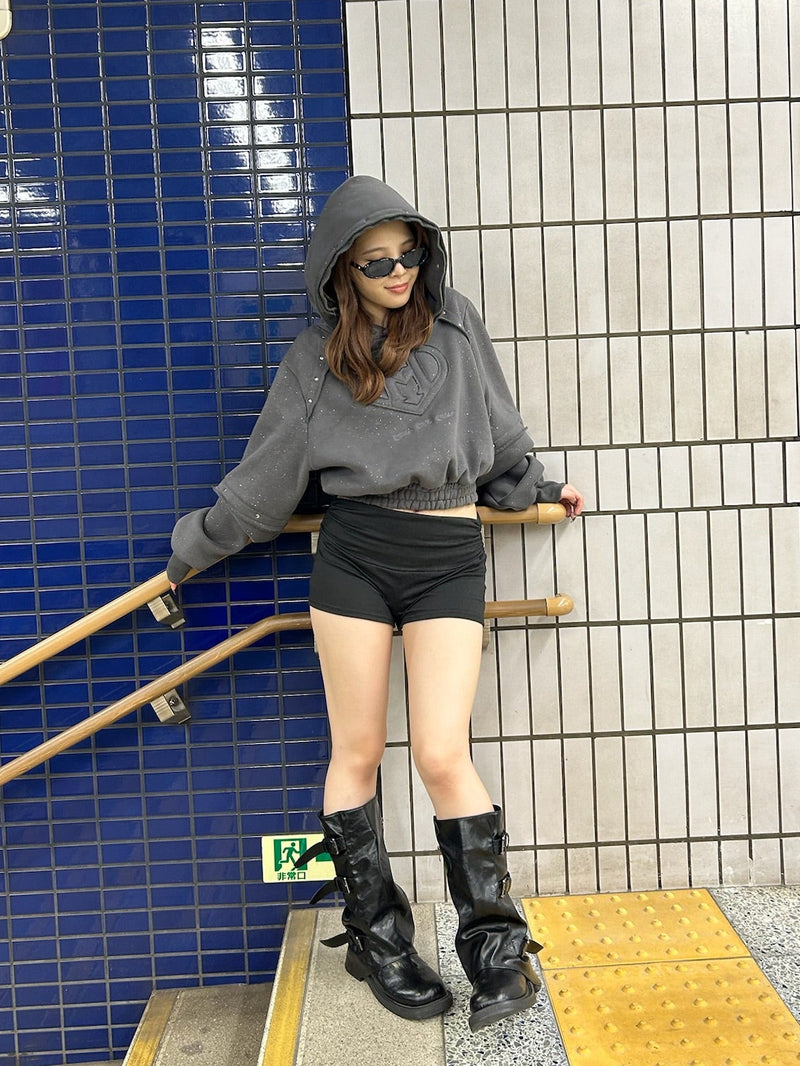 buckle point midi boots