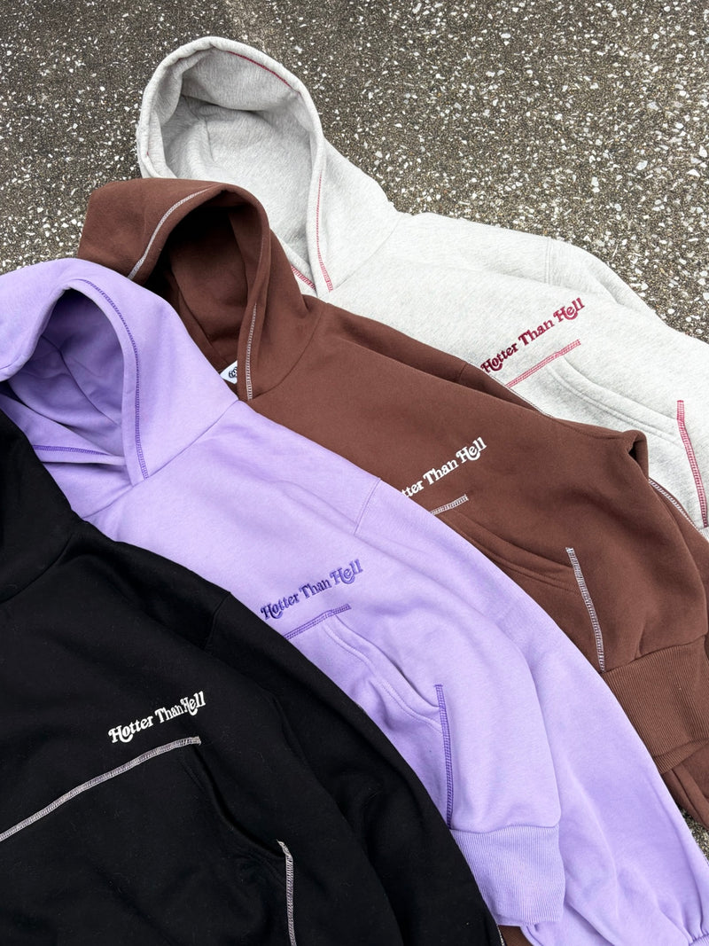 emboss heart logo hoodie