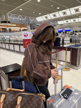 emboss heart logo hoodie