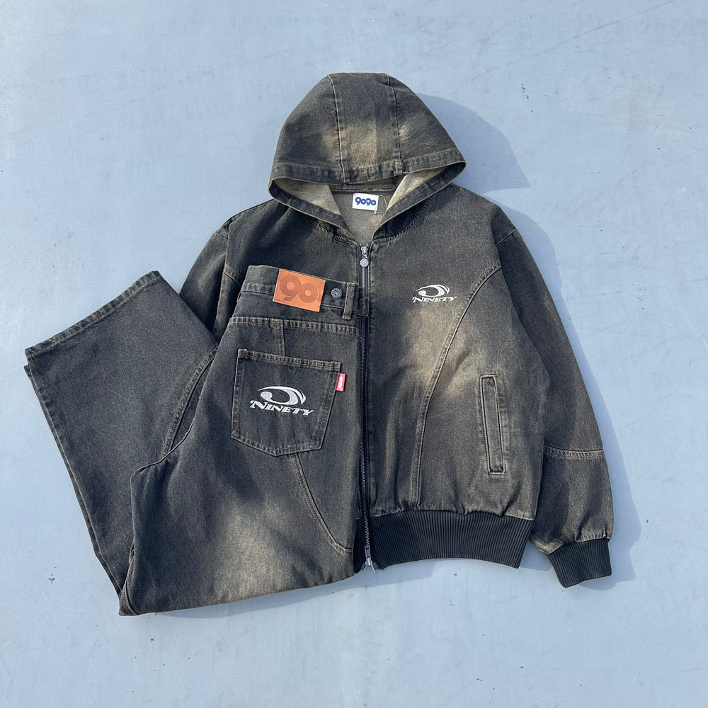 Yoke Denim Zip Hoodie – YZ Yoke Denim Zip Hoodie – YZ