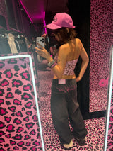 Ninety Girl Logo Glitter Buggy Denim Pants 