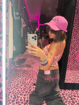 Ninety Girl Logo Glitter Buggy Denim Pants 