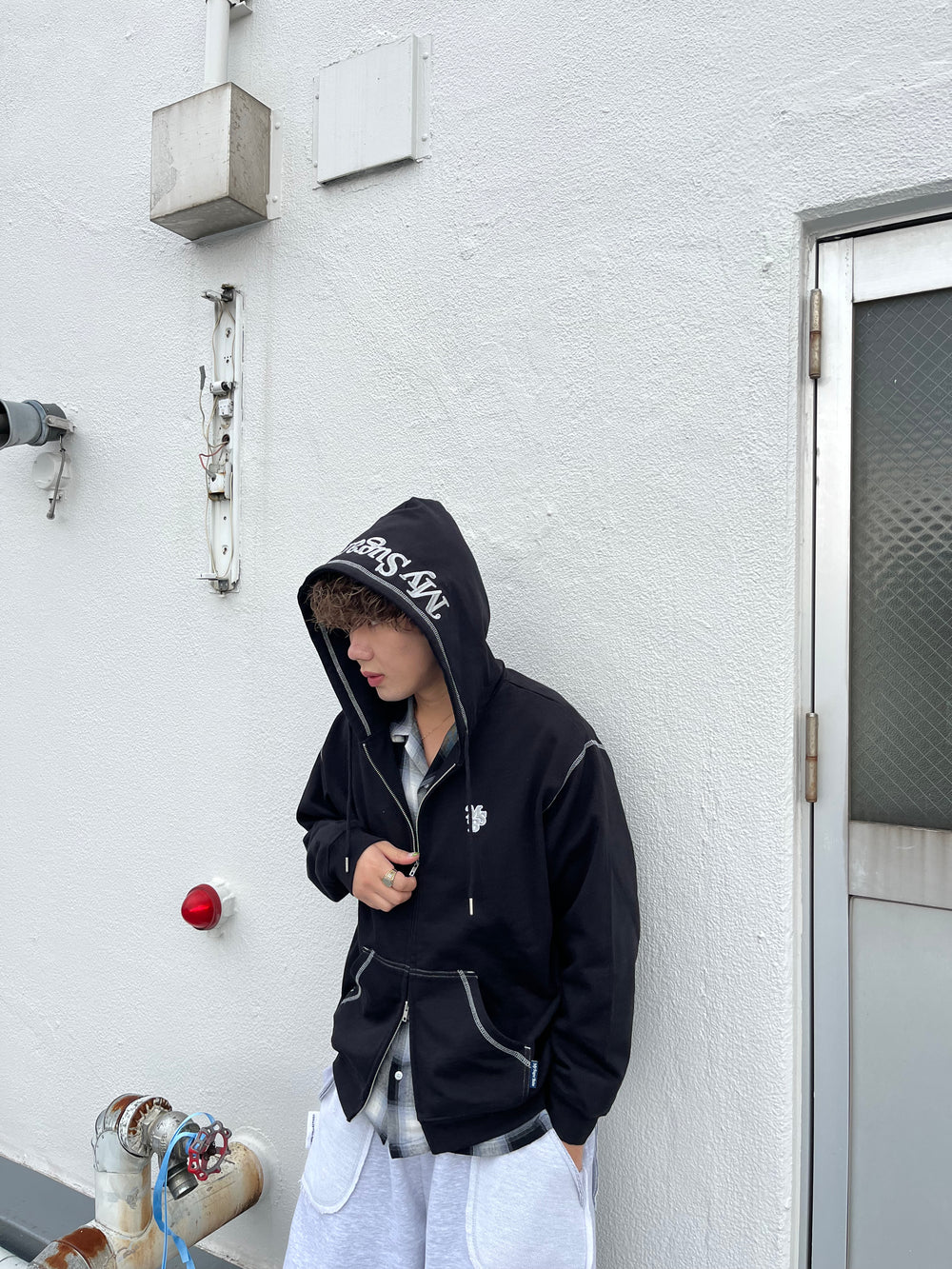 stitch zip hoodie – YZ