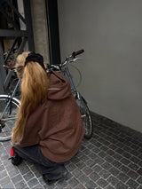 emboss heart logo hoodie