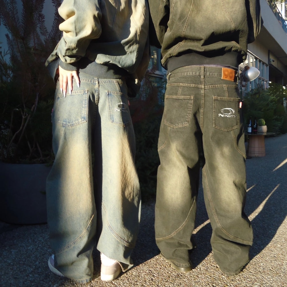 00s archive paint cargo pants buggy y2k - メルカリ