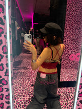 Ninety Girl Logo Glitter Buggy Denim Pants 
