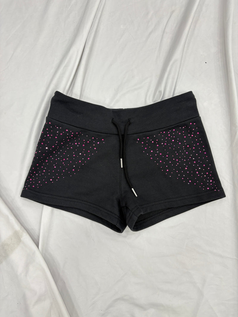 みりあん☺︎11 Angel rhinestone micro sweat shorts – YZ