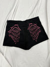 Angel rhinestone micro sweat shorts