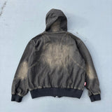 Yoke Denim Zip Hoodie