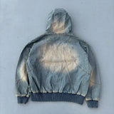 Yoke Denim Zip Hoodie