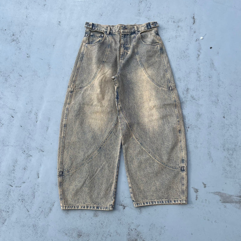 Yoke Denim Ballon Pants