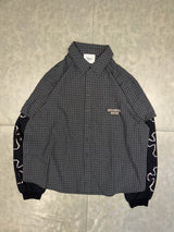 Rcross logo check layered L/S shirt 