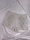 Angel rhinestone micro sweat shorts