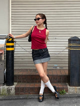 CURSIVE RIB TANKTOP