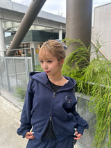 90 Logo Flower Zip Hoodie 